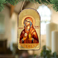 Maria Magdalena Icon Ornament - Handcrafted Wooden Religious Icon Decor with Gold Plating - Inspirational Icon Decor - 87014-2