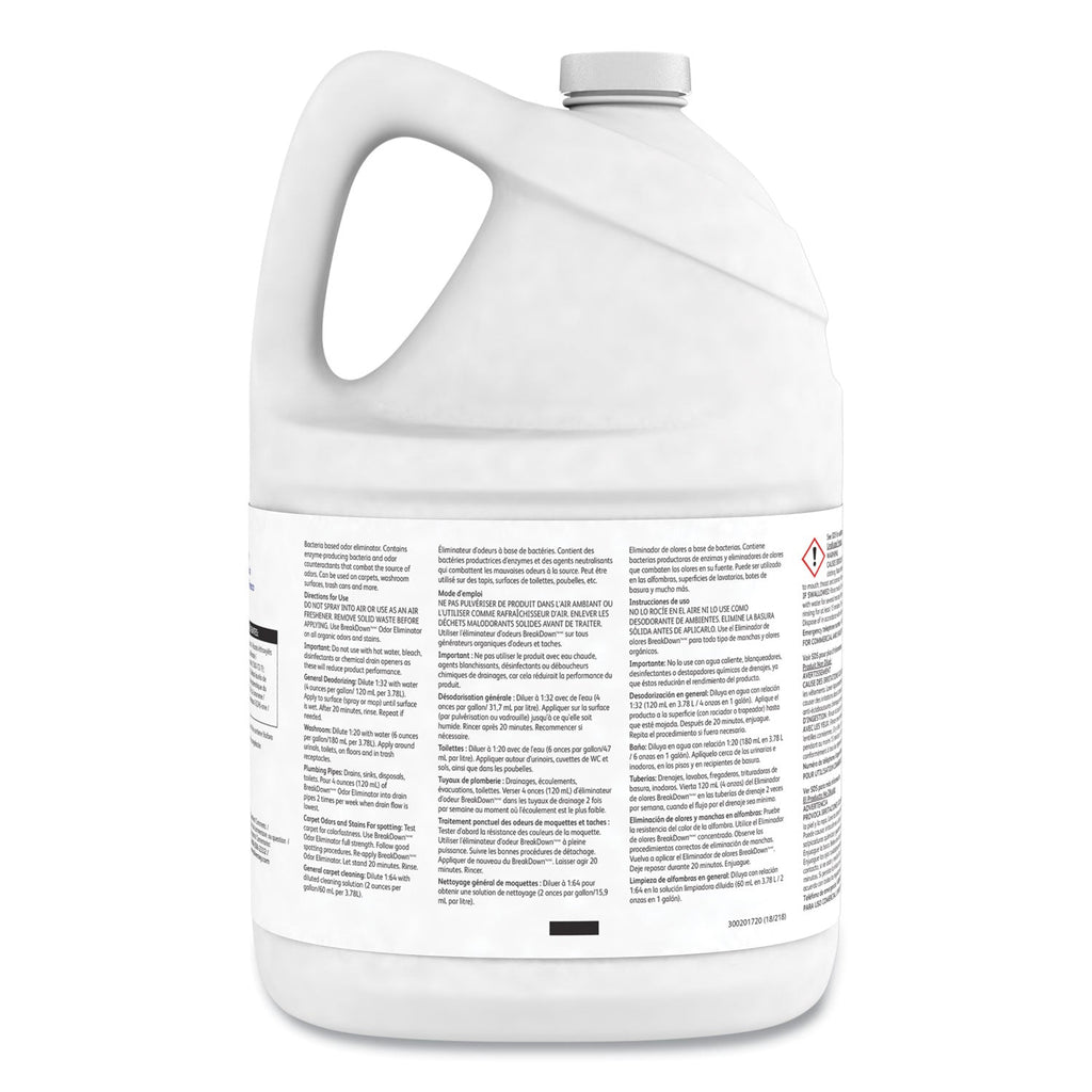 Diversey Breakdown Odor Eliminator, Cherry Almond Scent, Liquid, 1 gal Bottle, 4/Carton
