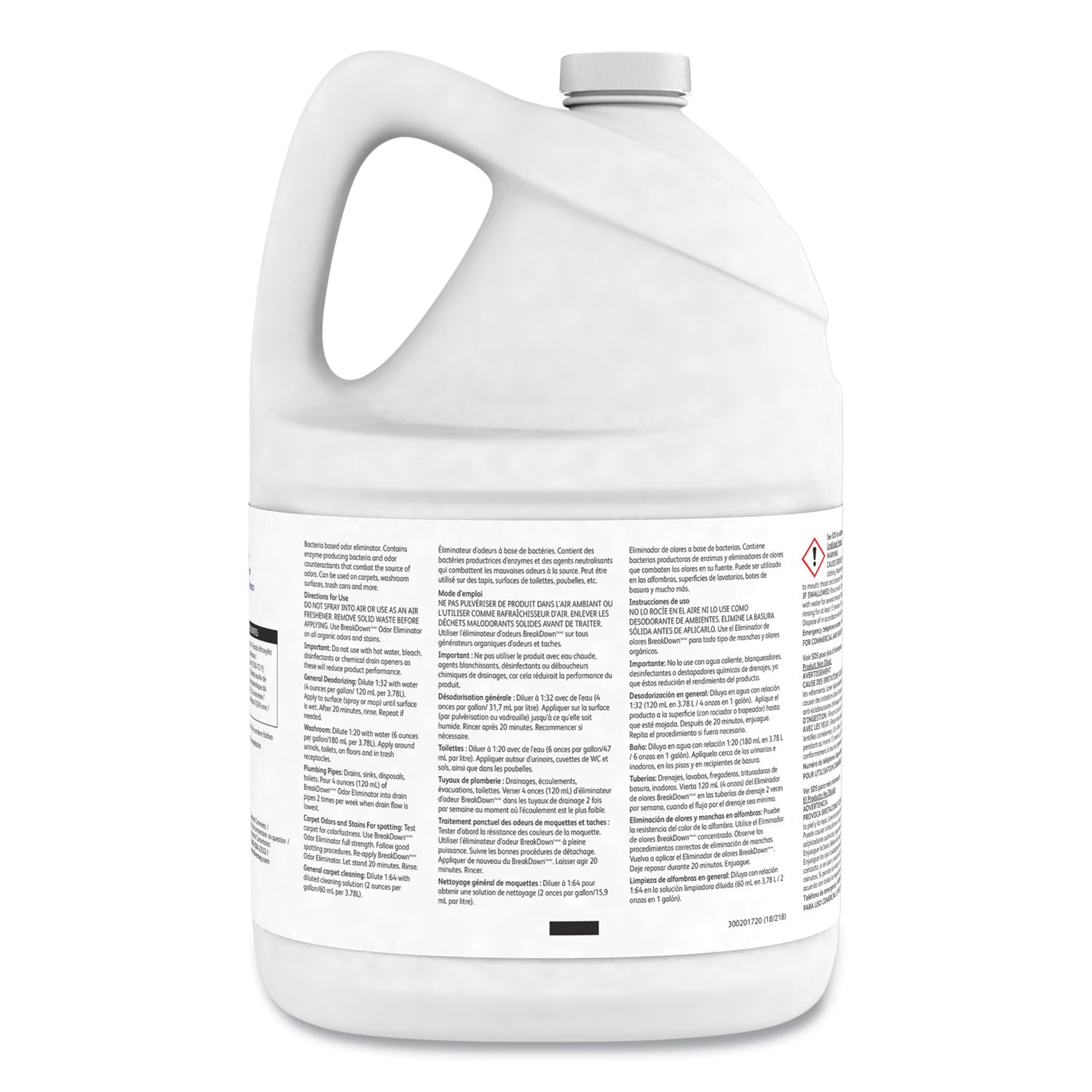 Diversey Breakdown Odor Eliminator, Cherry Almond Scent, Liquid, 1 gal Bottle, 4/Carton