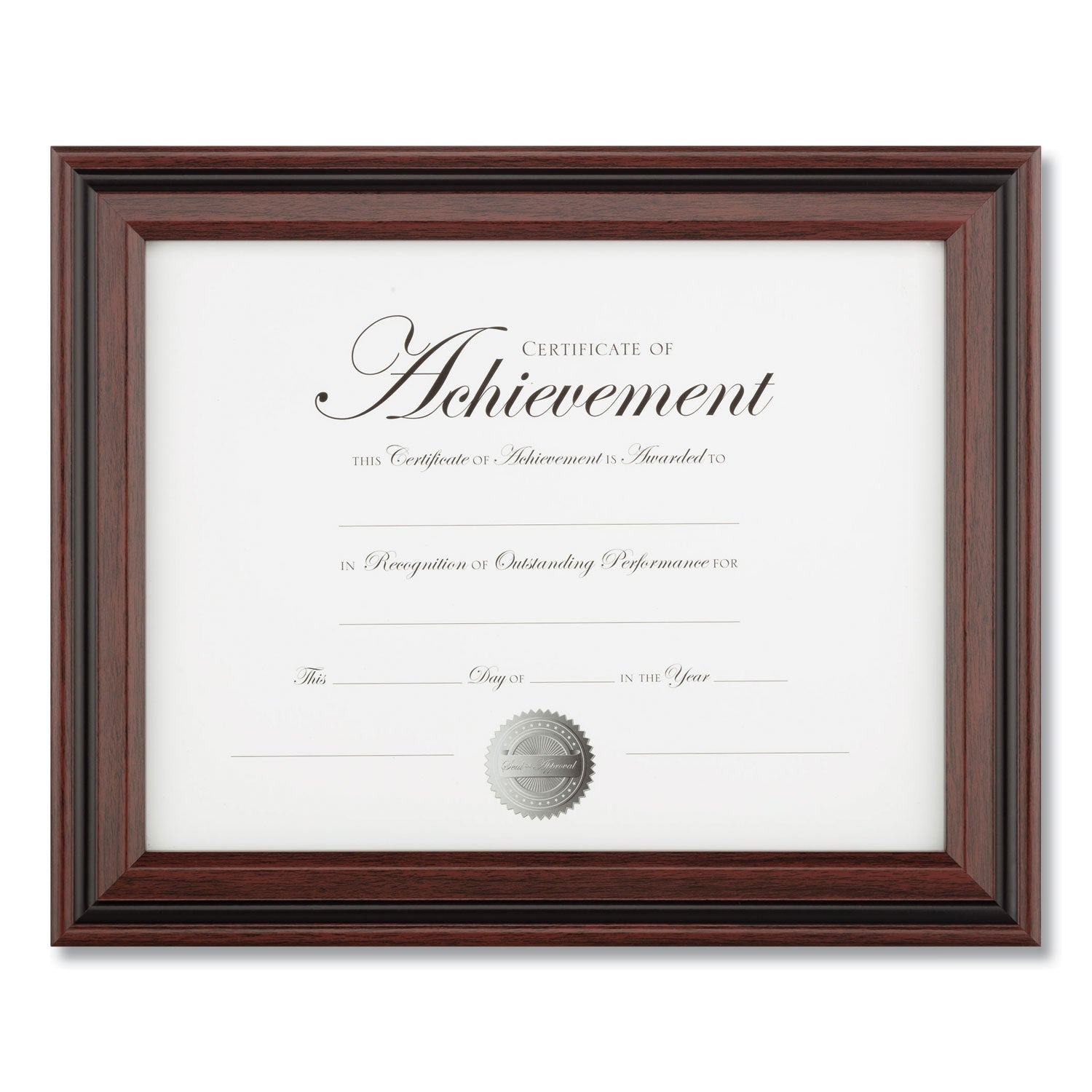 DAX Desk/Wall Photo Frame, Plastic, 8.5 x 11, Rosewood/Black