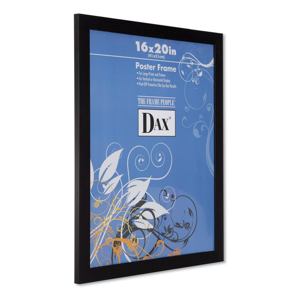 DAX Black Solid Wood Poster Frames with Plastic Window, Wide Profile, 16 x 20