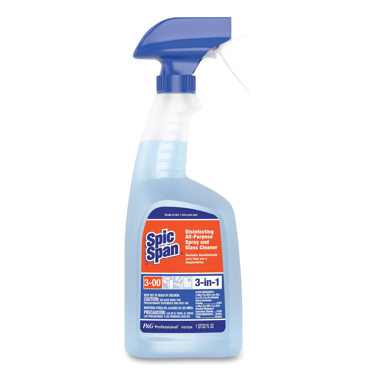 Spic and Span Disinfecting All-Purpose Spray and Glass Cleaner, Fresh Scent, 32 oz Spray Bottle