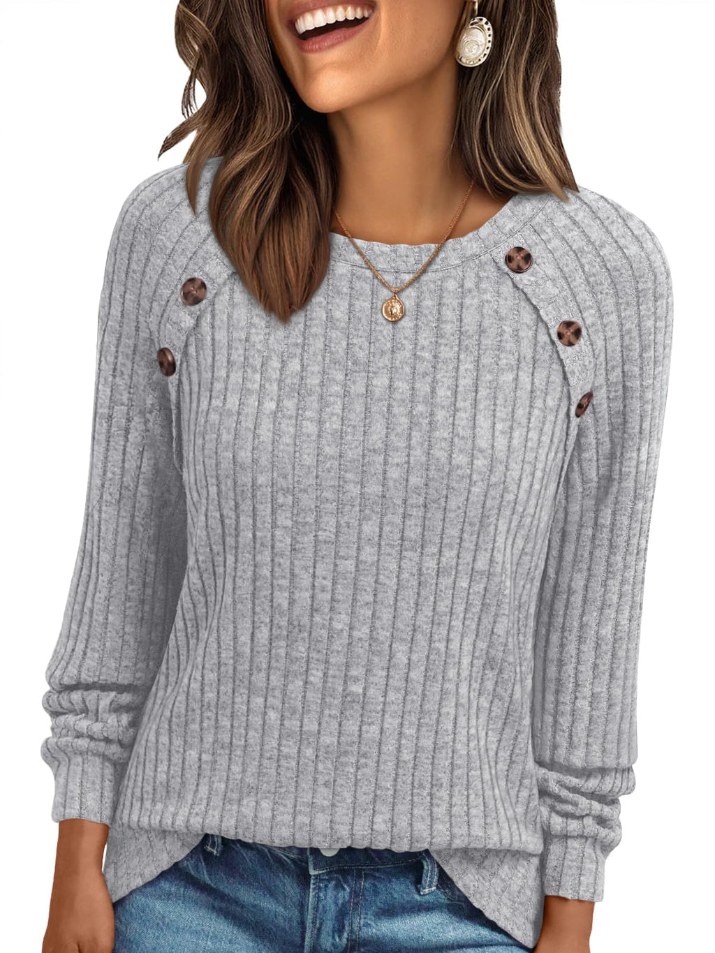 AUTOMET Womens Long Sleeve Shirts Fall Sweaters Business Casual Tops Blouse