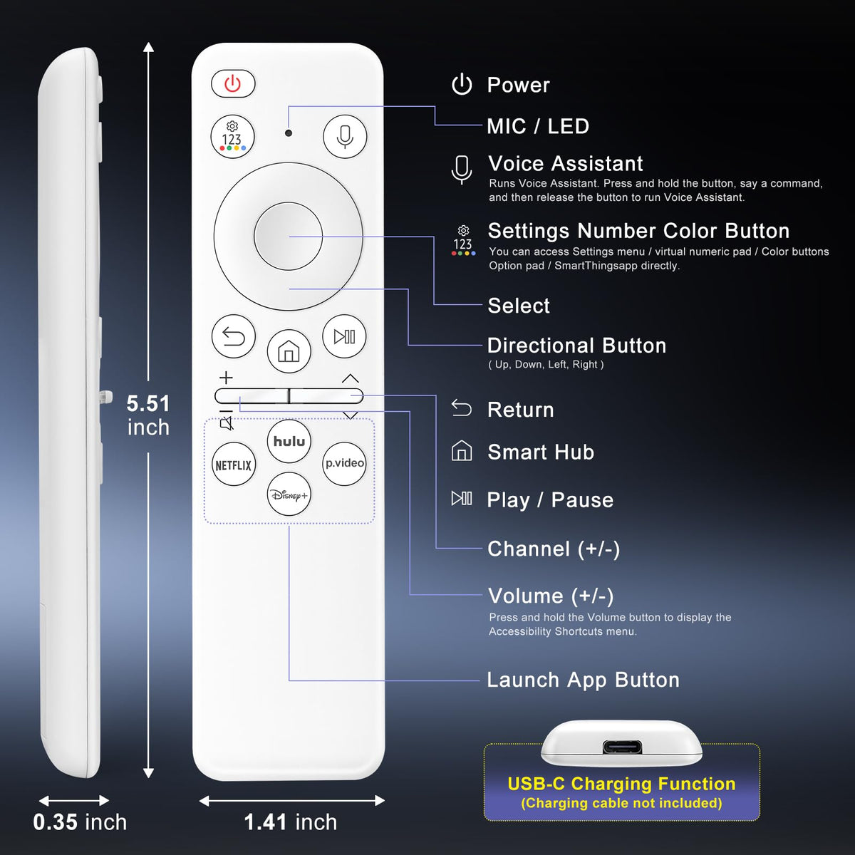 (2 Pack) Replacement Remote Control for Roku TV, for TCL Roku/Onn Roku TVs