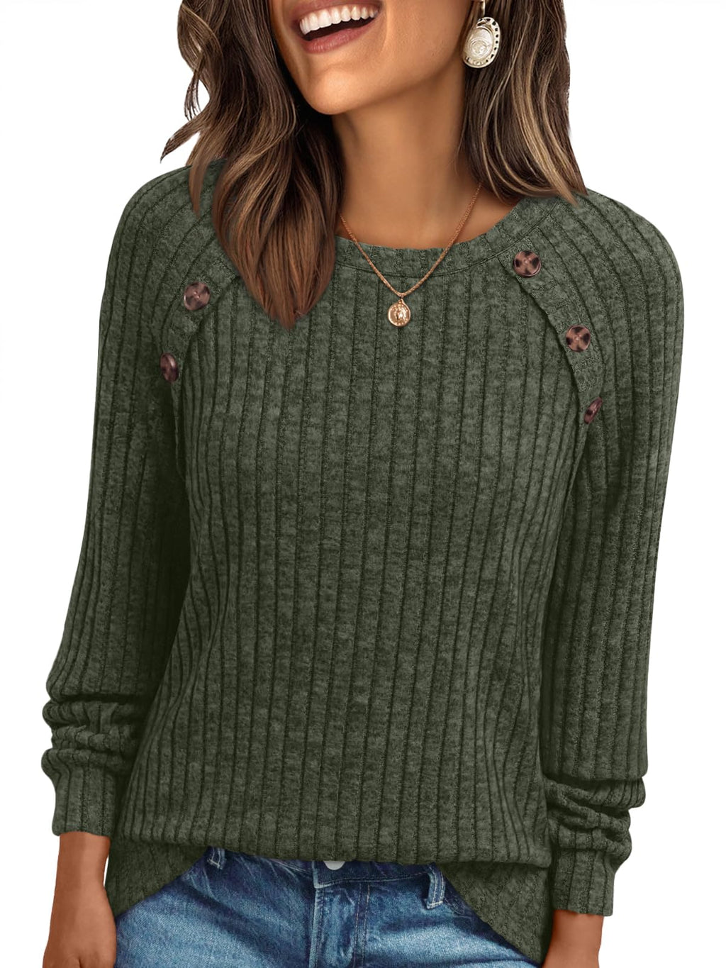 AUTOMET Womens Long Sleeve Shirts Fall Sweaters Business Casual Tops Blouse