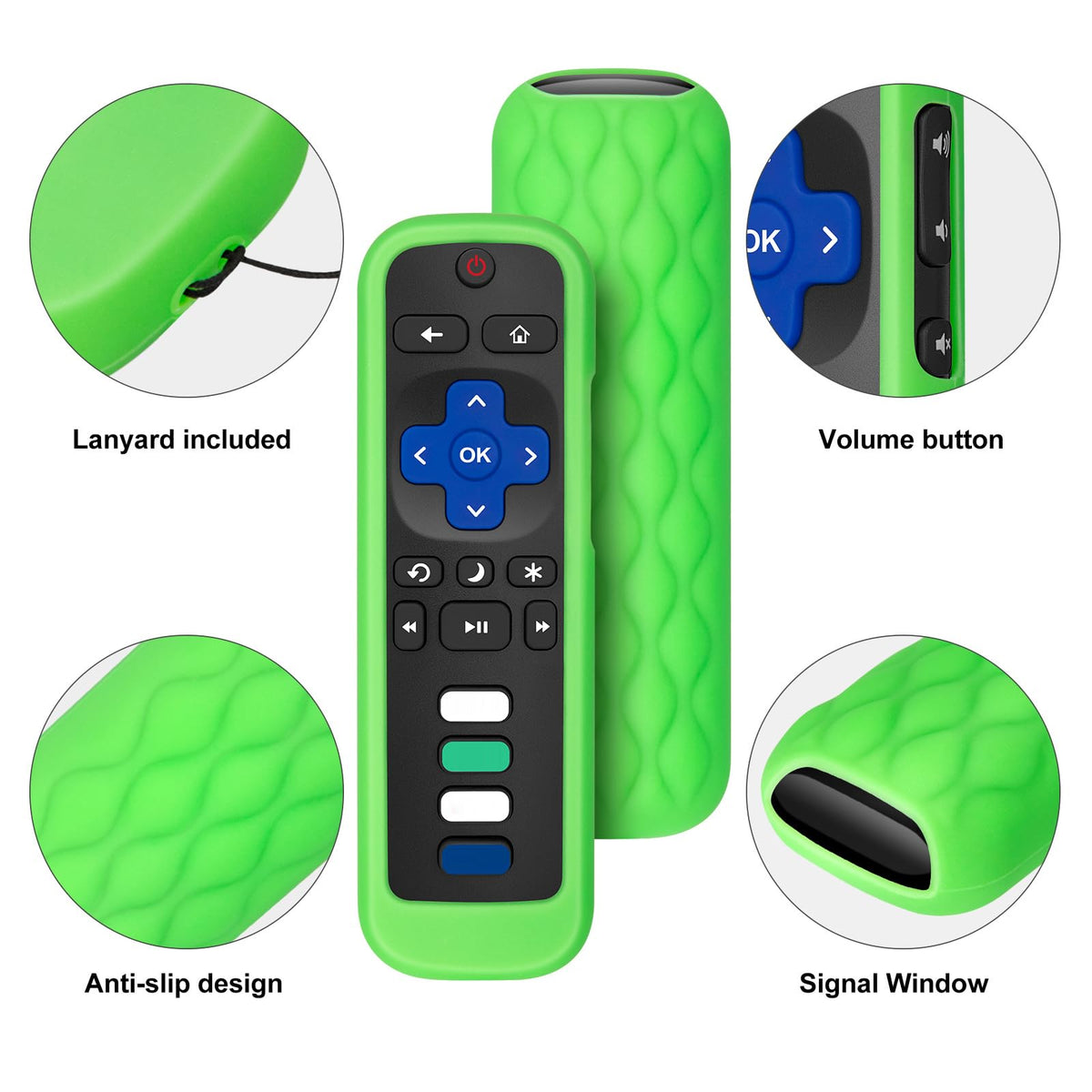 (2 Pack) Replacement Remote Control for Roku TV, for TCL Roku/Onn Roku TVs