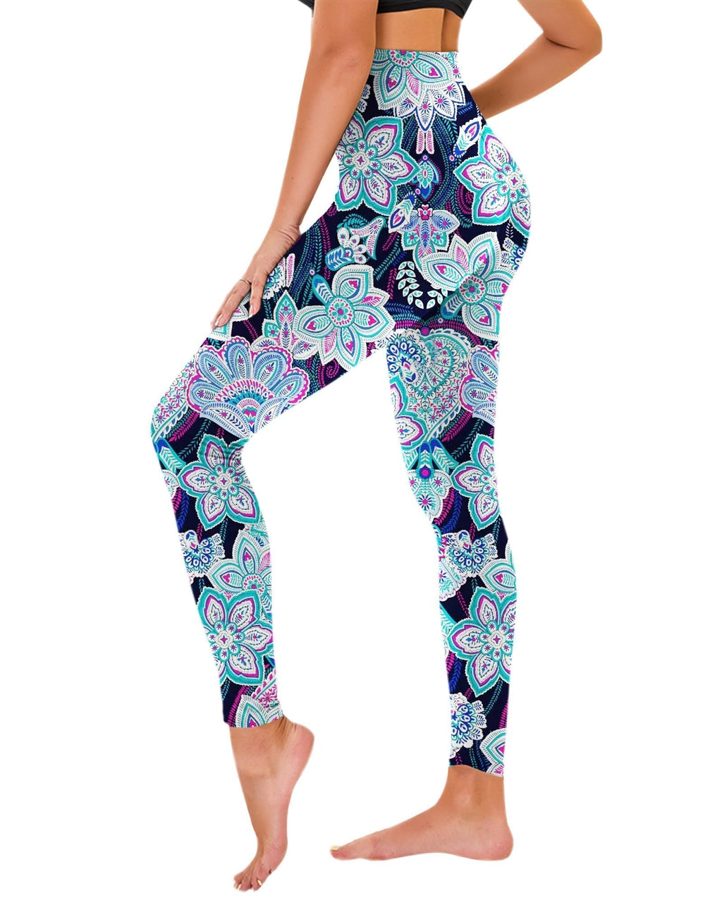 TNNZEET High Waisted Leggings for Women - No See Through Tummy Control Cycling Workout Yoga Pants with Pockets Reg & Plus