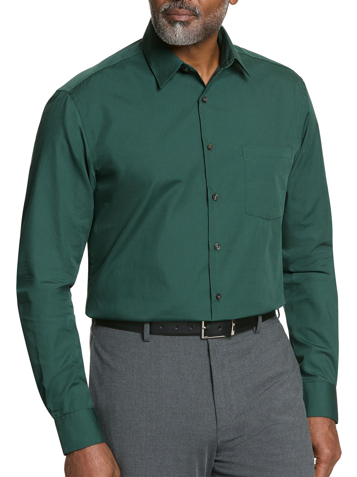 Van Heusen Mens Dress Shirt Regular Fit Poplin Solid
