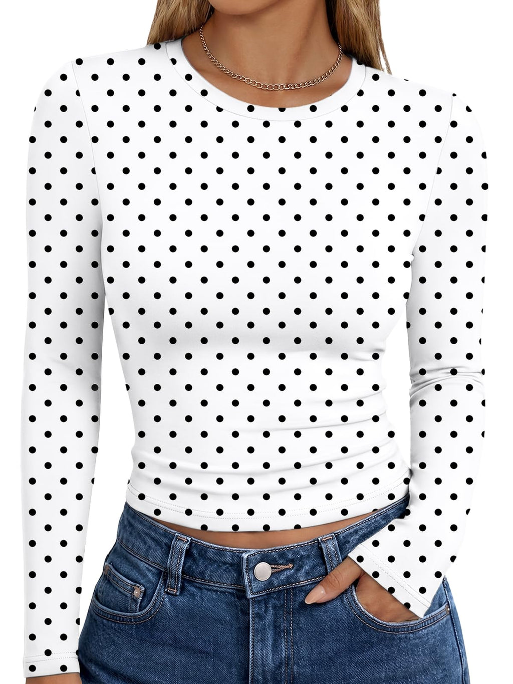 Trendy Queen Womens Long Sleeve T Shirts Fall Fashion Basic Y2K Tops 2026