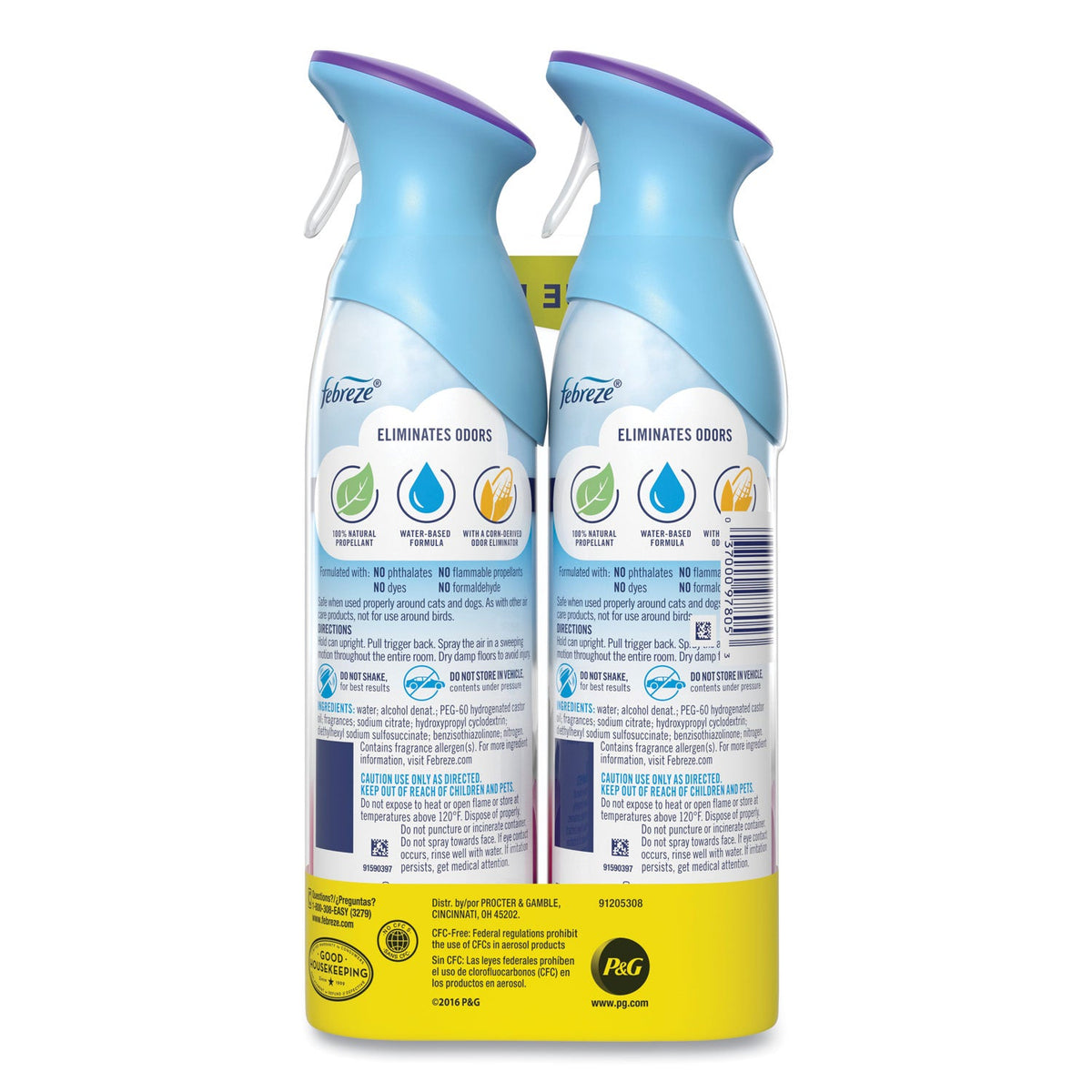 Febreze AIR, Spring and Renewal, 8.8 oz Aerosol Spray, 2/Pack, 6 Pack/Carton