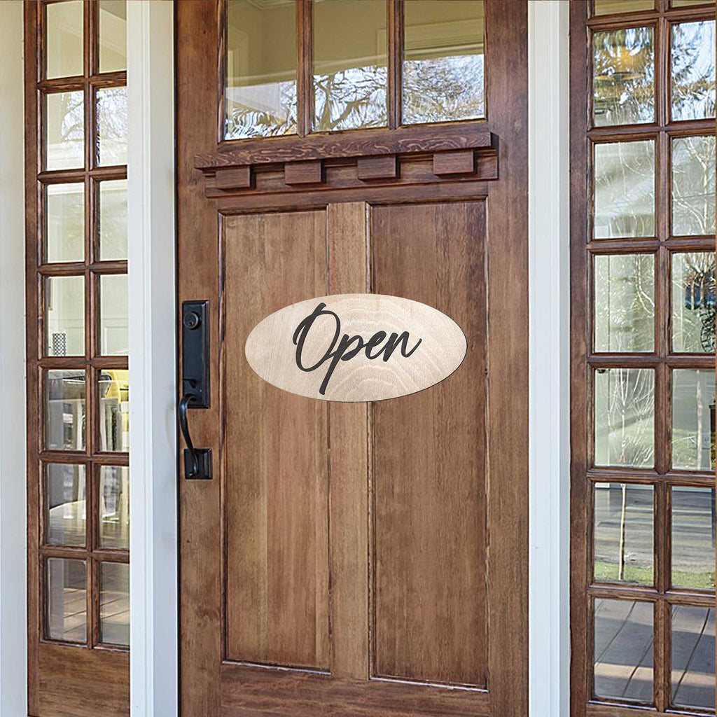Open sign, Business sign, Made in the USA sign, Made from wood - 320325