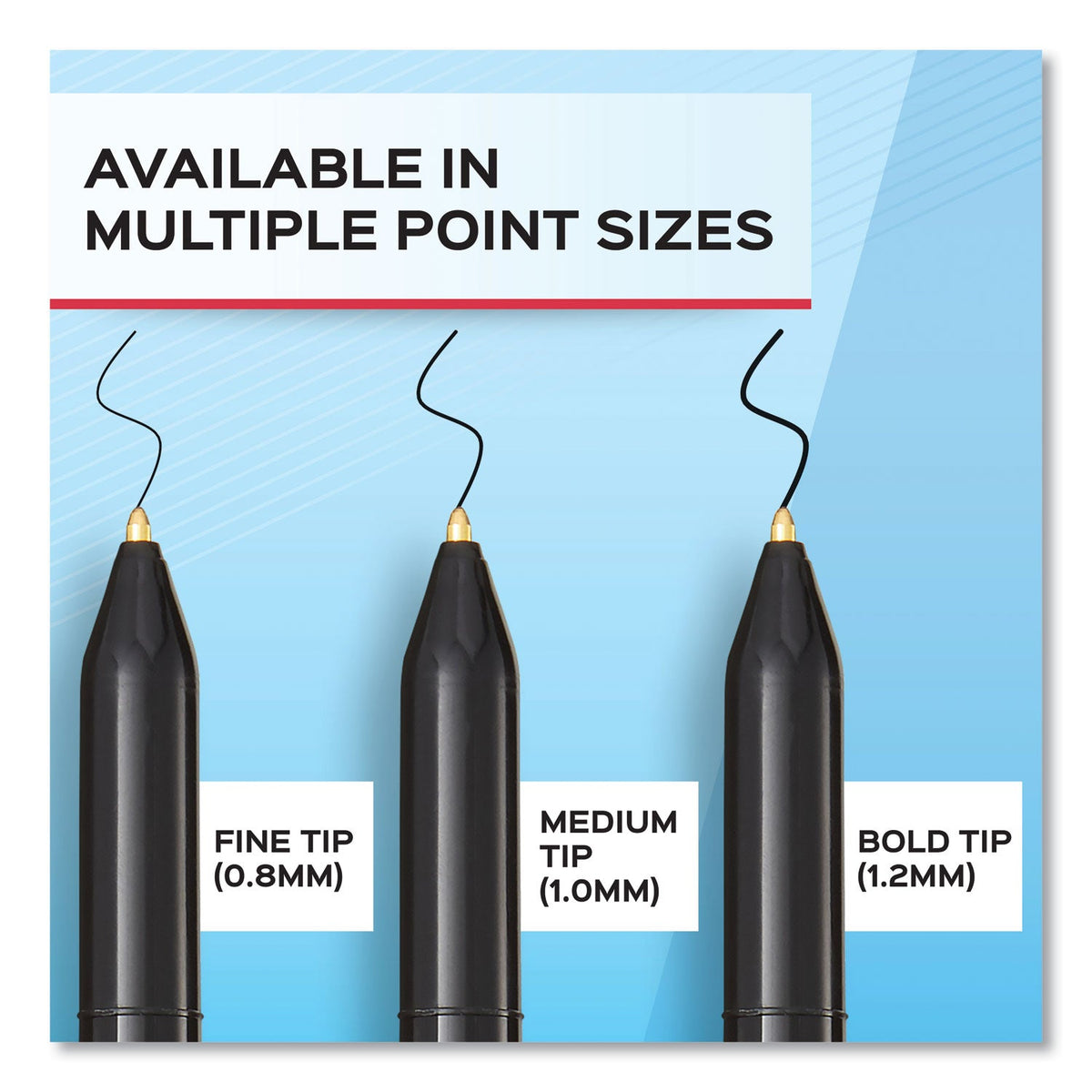 Paper Mate Write Bros. Ballpoint Pen, Stick, Fine 0.8 mm, Black Ink, Black Barrel, Dozen