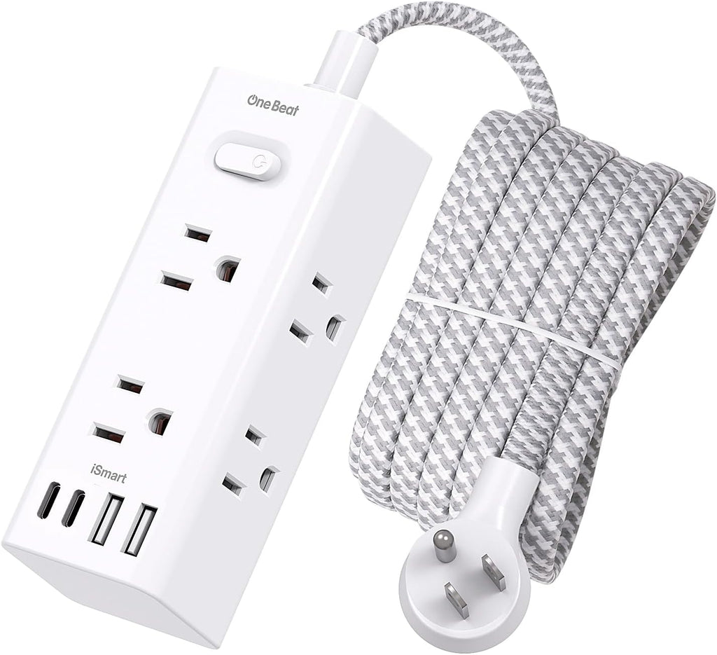 Surge Protector Power Strip 10Ft Long Extension Cord with Multiple Outlets