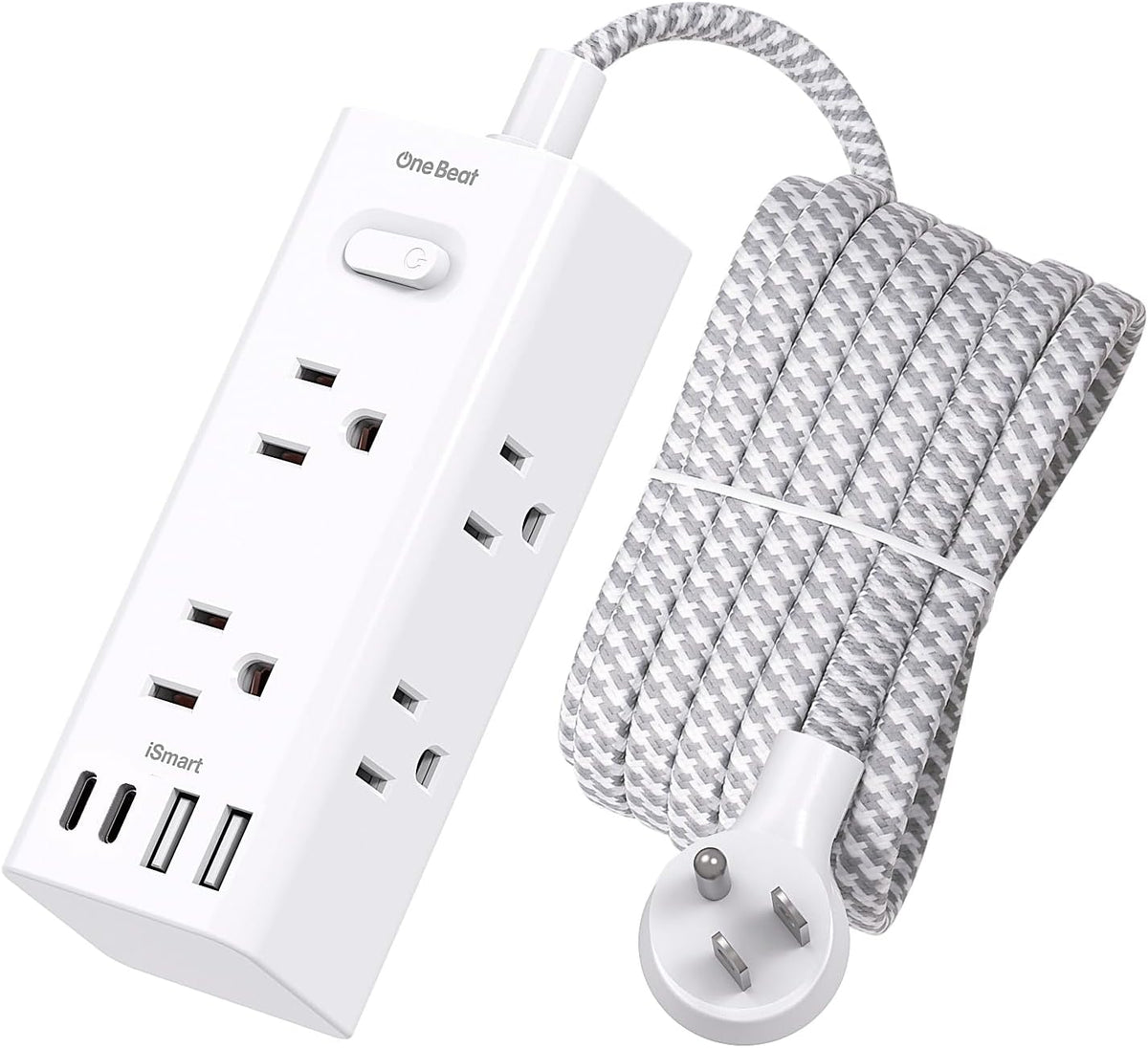 Surge Protector Power Strip 10Ft Long Extension Cord with Multiple Outlets