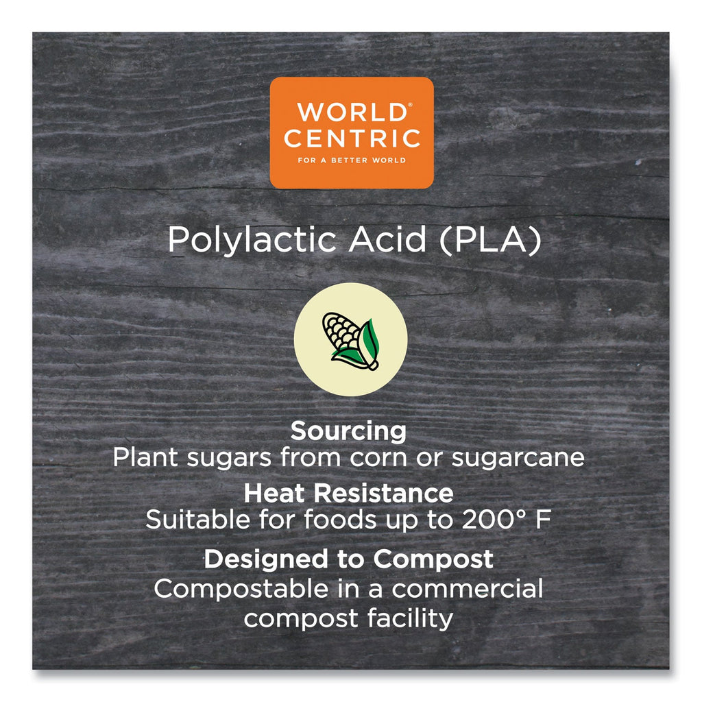 World Centric PLA Rectangular Deli Containers, 12 oz, 4.8 x 5.9 x 2.1, Clear, Plastic, 900/Carton