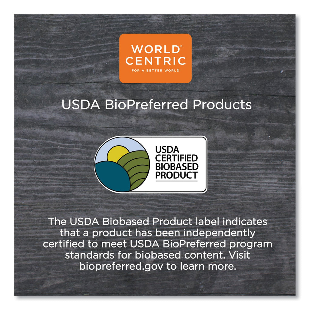 World Centric PLA Rectangular Deli Container Lids, 4.8 x 5.9 x 0.3, Clear, Plastic, 900/Carton