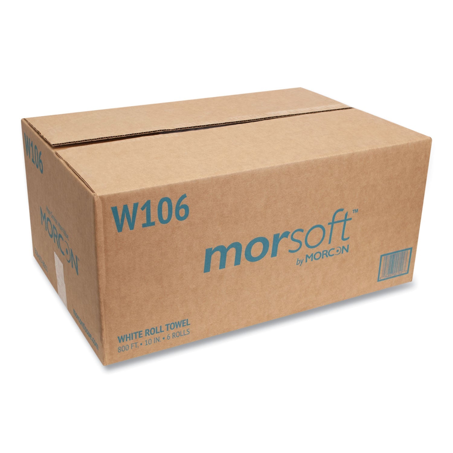 Morcon Tissue 10 Inch Roll Towels, 1-Ply, 10" x 800 ft, White, 6 Rolls/Carton