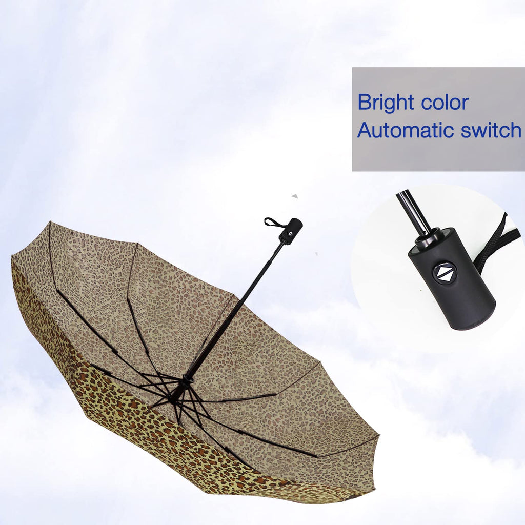 SIEPASA Windproof Travel Umbrella - Automatic Compact Folding Umbrella for Rain, Small Portable Windproof Umbrellas for Men Women and Teenagers (Navy Blue)