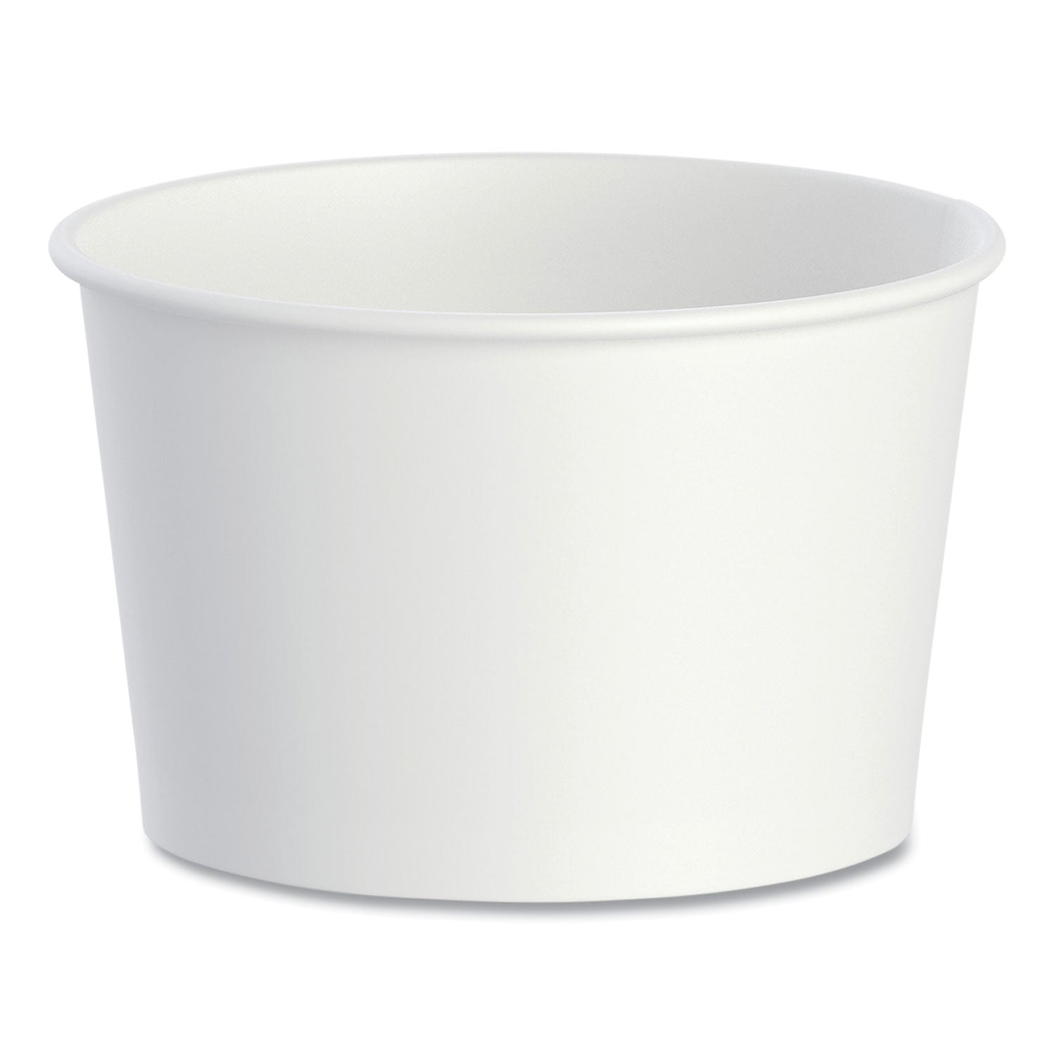 Dart Double Poly Paper Food Containers, 8 oz, 3.8" Diameter x 2.4"h, White, 50/Pack, 20 Packs/Carton
