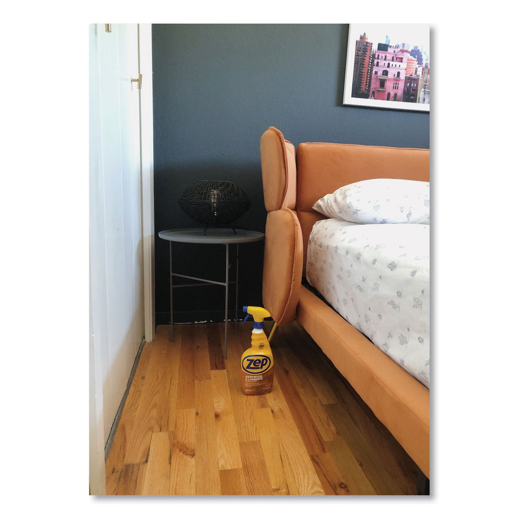 Zep Commercial Hardwood and Laminate Cleaner, 32 oz Spray Bottle, 12/Carton