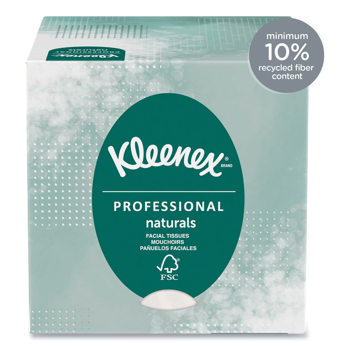 Kleenex Naturals Facial Tissue, 2-Ply, White, 90  Sheets/Box