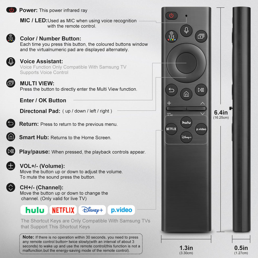 (2 Pack) Replacement Remote Control for Roku TV, for TCL Roku/Onn Roku TVs