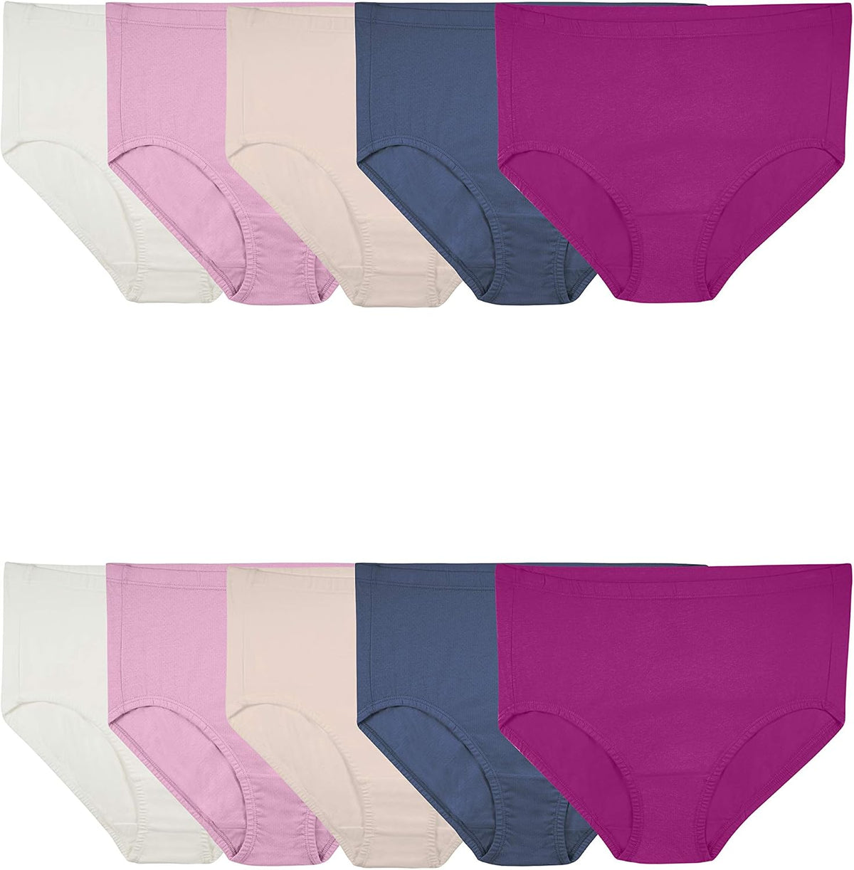 Fruit of the Loom womens Breathable Underwear, Moisture Wicking Keeps You Cool & Comfortable, Available in Plus Size