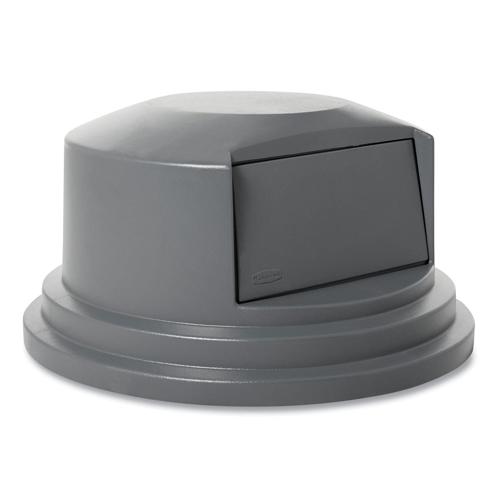 Rubbermaid Round BRUTE Dome Top Lid for 55 gal Waste Containers, 27.25" Diameter, Gray