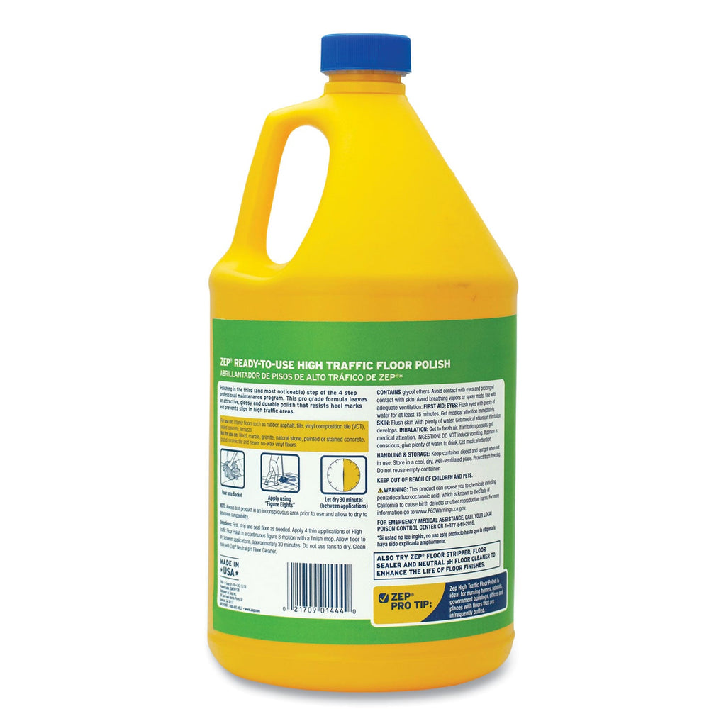 Zep Commercial High Traffic Floor Polish, 1 gal, 4/Carton