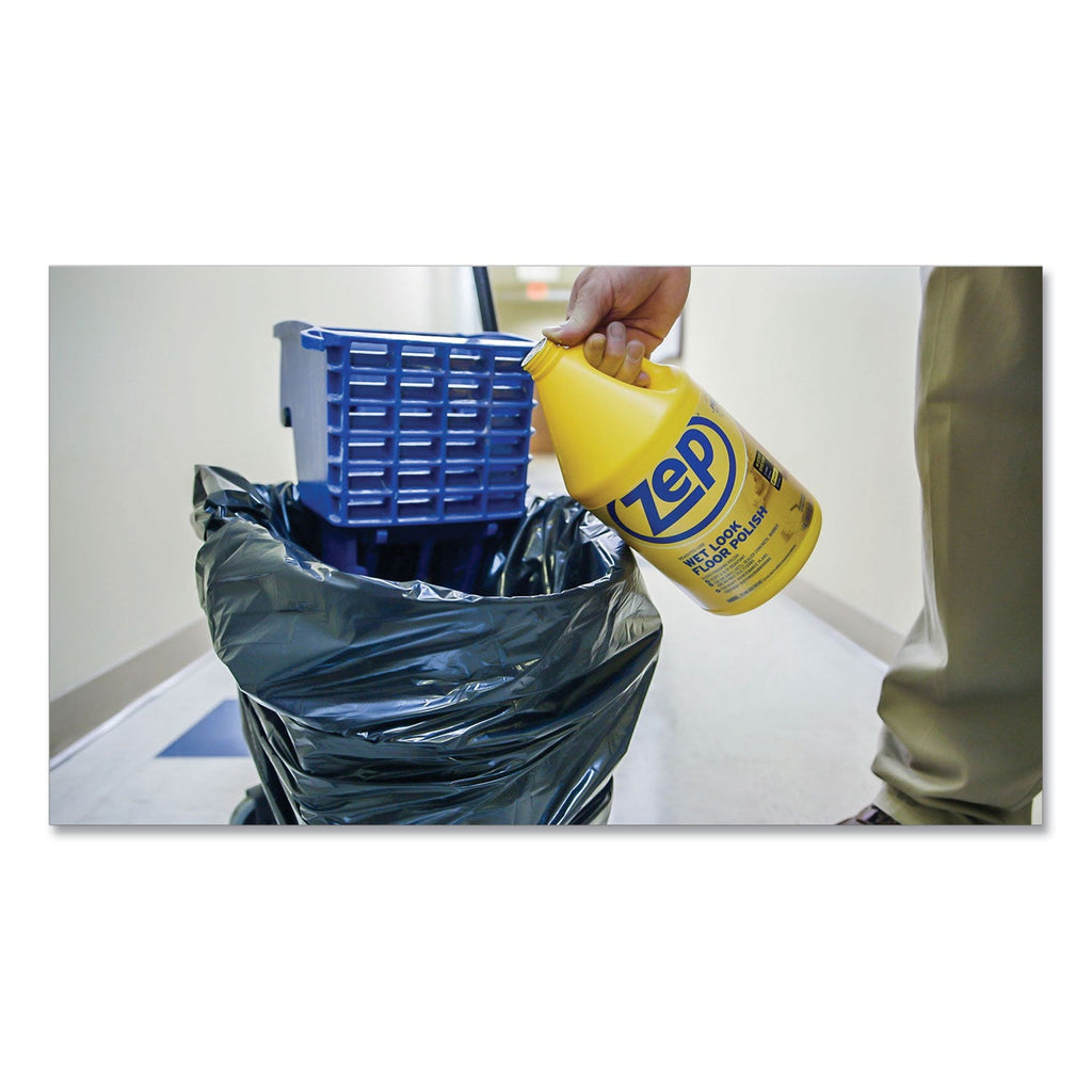 Zep Commercial Wet Look Floor Polish, 1 gal, 4/Carton