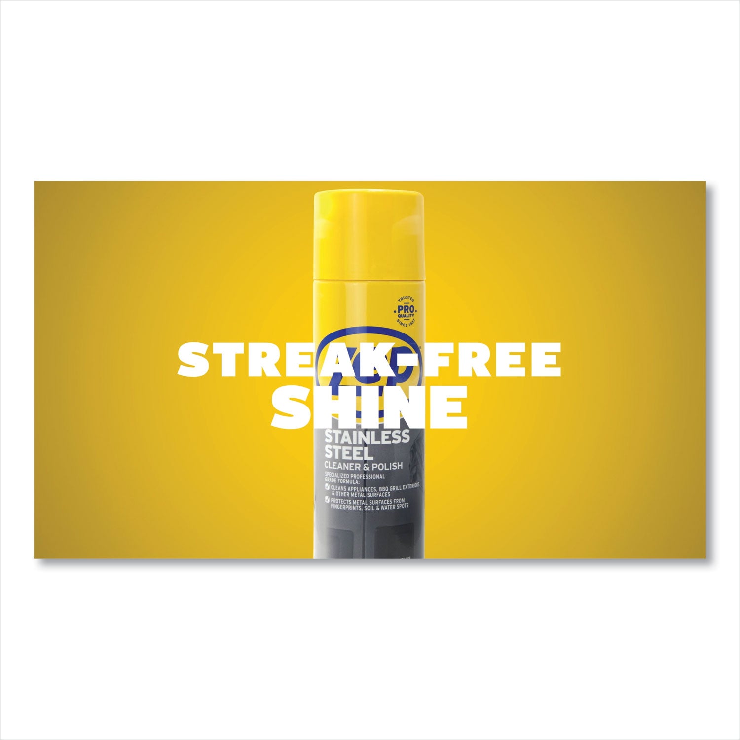 Zep Commercial Stainless Steel Polish, 14 oz Aerosol Spray, 12/Carton
