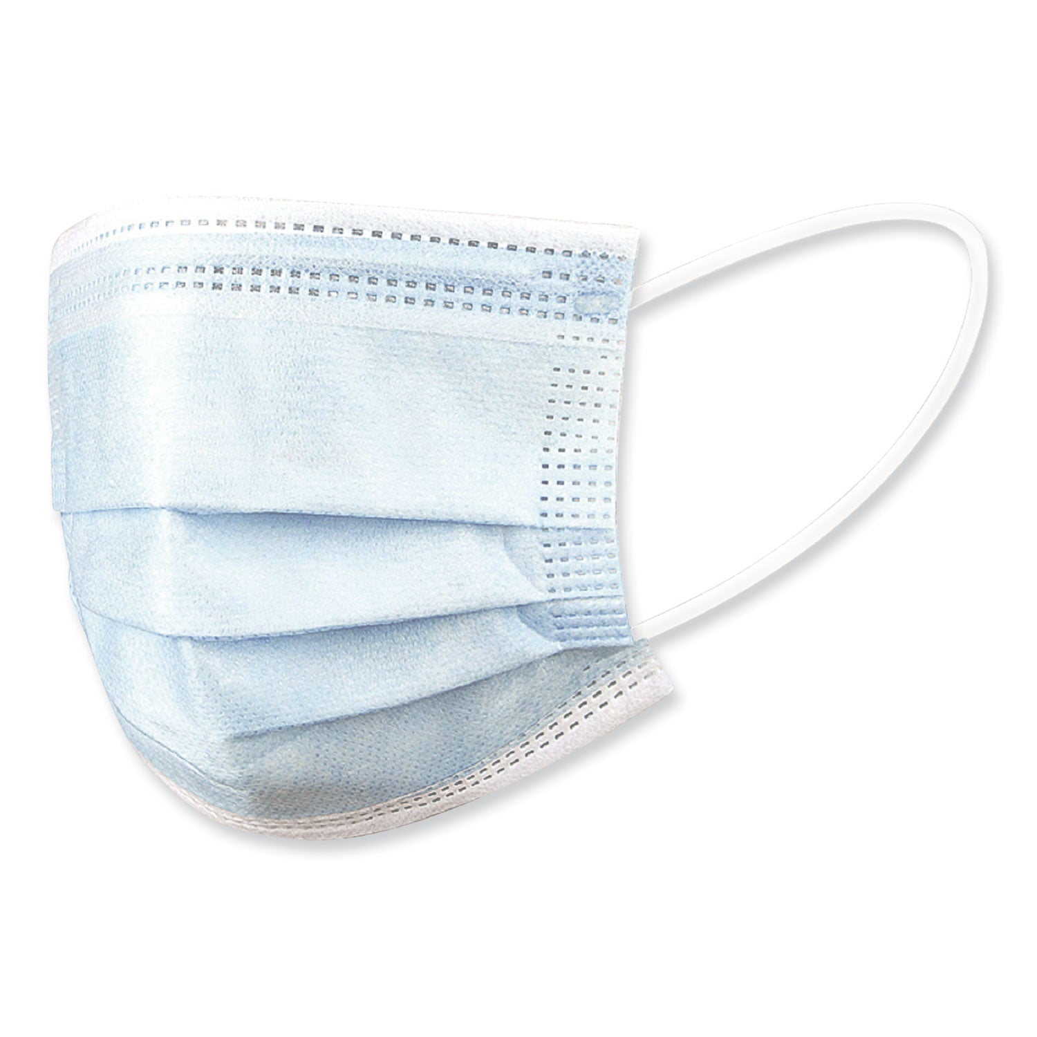 Boardwalk Three-Ply General Use Face Mask, Blue, 50/Box, 40 Boxes/Carton