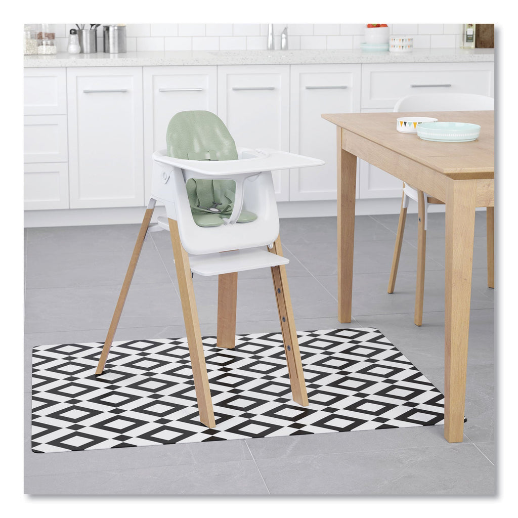 deflecto FashionMat Chair Mat, Rectangular, 35 x 40, Diamonds