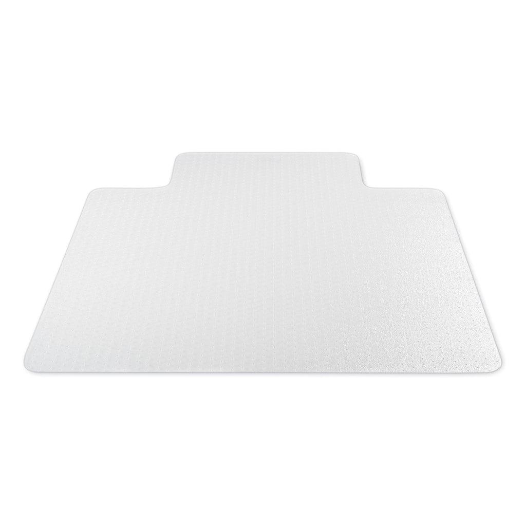 deflecto Antimicrobial Chair Mat, Medium Pile Carpet, 53 x 45, Lipped, Clear