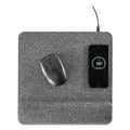 Allsop Powertrack Plush Wireless Charging Mouse Pad with Wrist Rest, 11.8 x 11.6, Gray