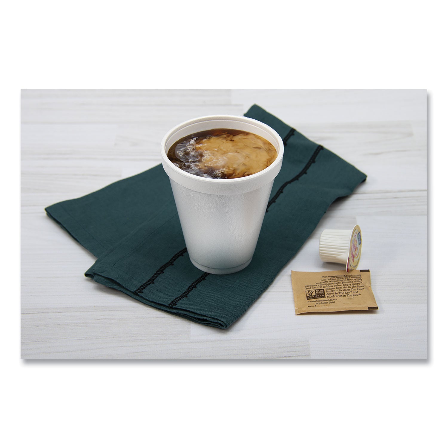 Dart Foam Drink Cups, 12 oz, White, 1,000/Carton
