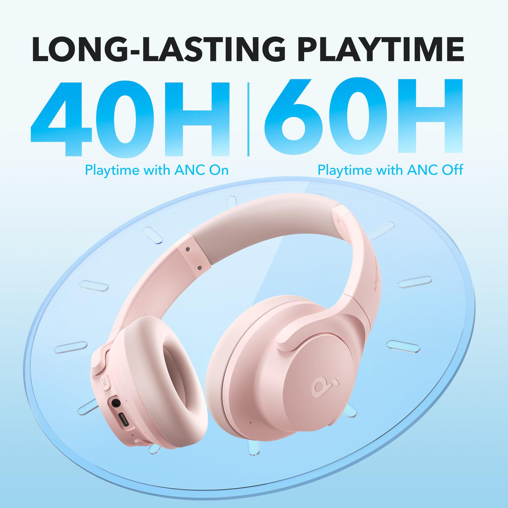 Soundcore by Anker Q20i Hybrid Active Noise Cancelling Headphones, Black