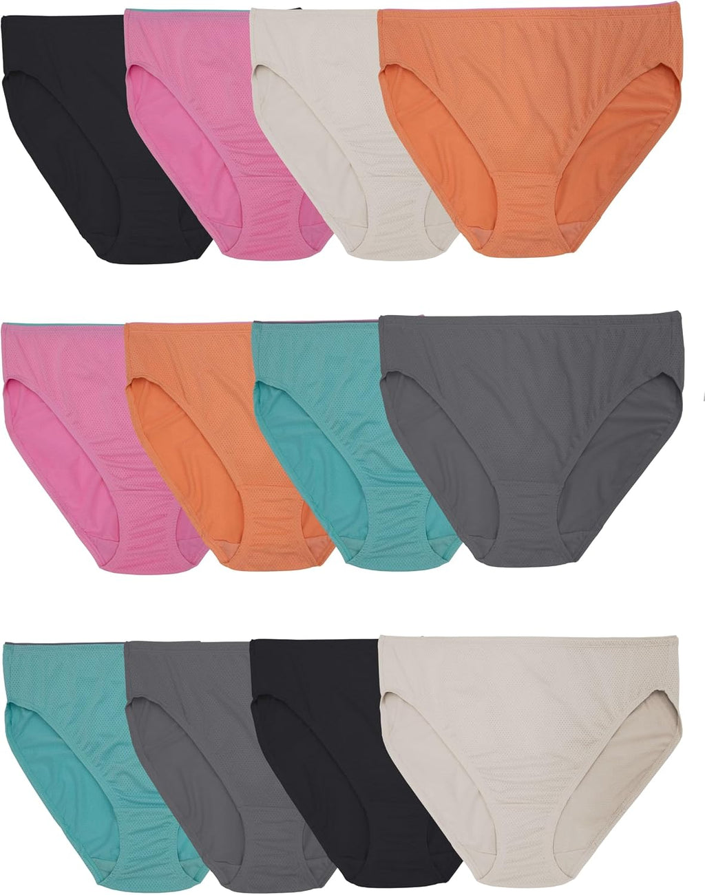 Fruit of the Loom womens Breathable Underwear, Moisture Wicking Keeps You Cool & Comfortable, Available in Plus Size