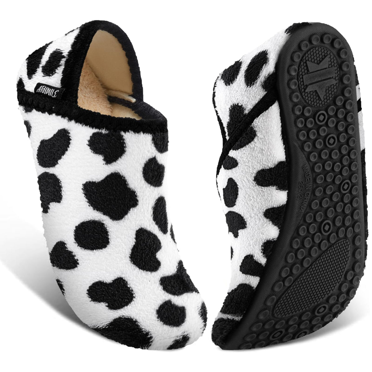 ATHMILE House Slippers for Women Men Indoor Barefoot House Shoes Soft Socks