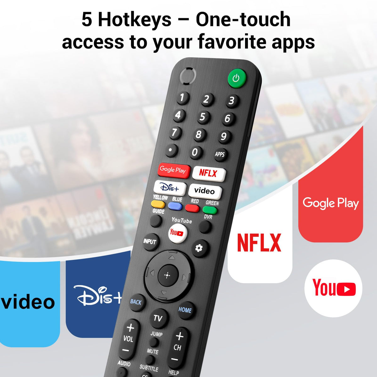 (2 Pack) Replacement Remote Control for Roku TV, for TCL Roku/Onn Roku TVs