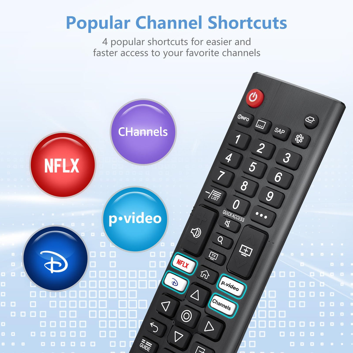 (2 Pack) Replacement Remote Control for Roku TV, for TCL Roku/Onn Roku TVs