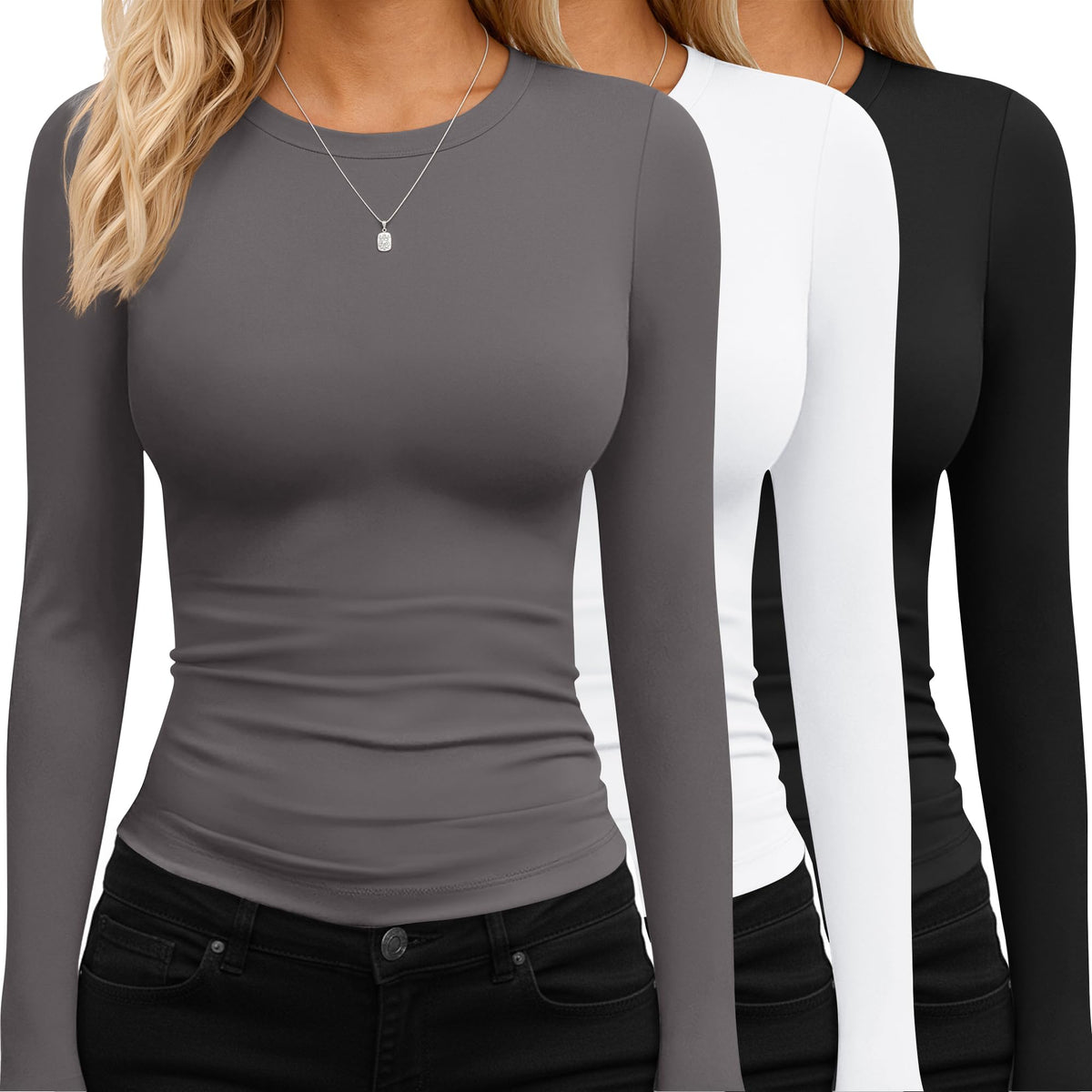 TNNZEET Long Sleeve Shirts for Women Fall Fashion Workout Crop Top Y2K 2026