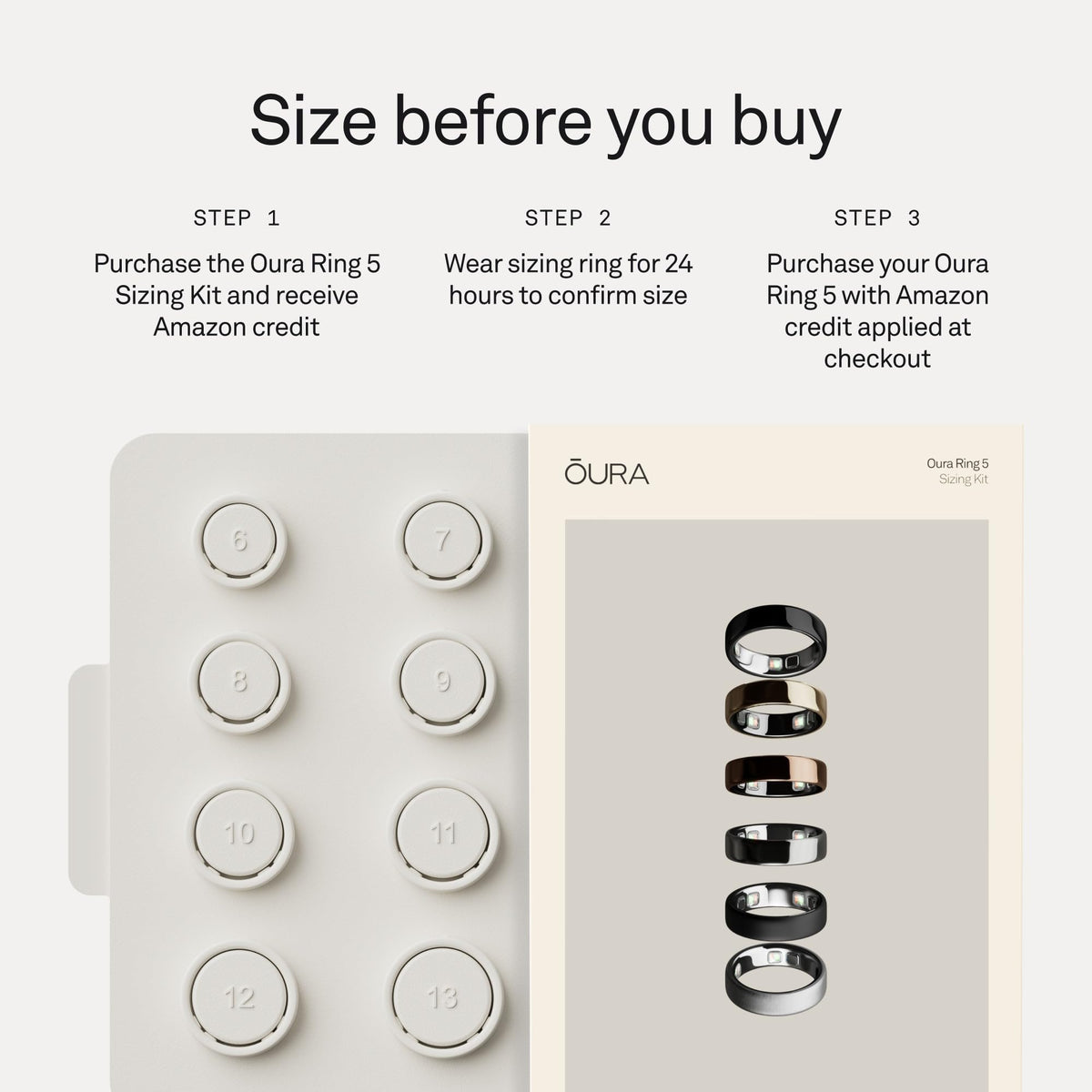 OURA Ring 5 Sizing Kit - Size Before You Buy