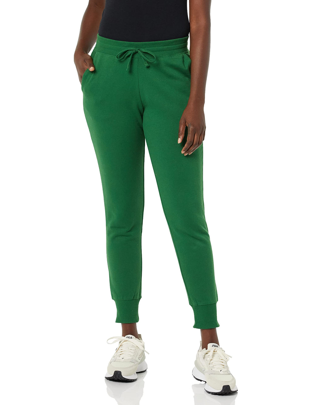 Amazon Essentials Women's Cotton Fleece Jogger Sweatpants with Drawstring (Available in Plus Size)