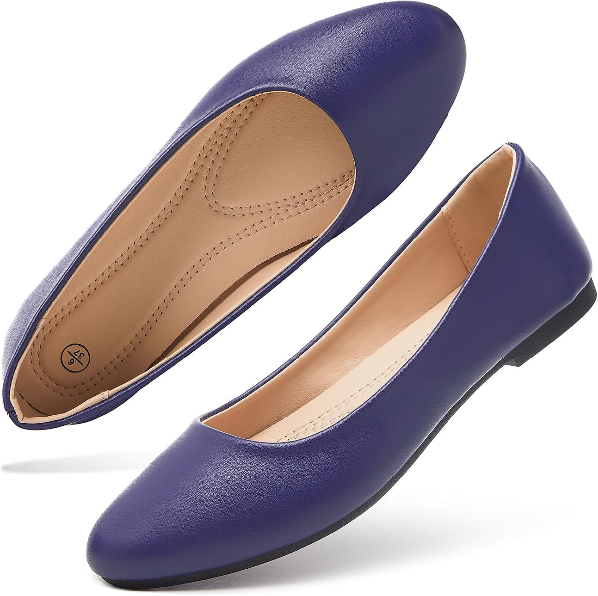Hash Bubbie Women's Flats Shoes Ballet Flats Dress Shoes Comfortable PU Leather Slip on Shoes for Women