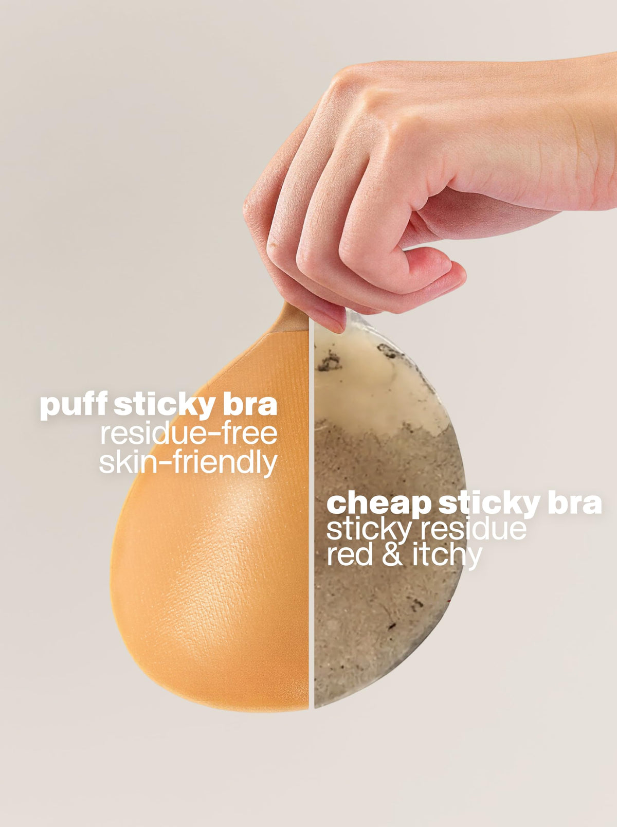 Sticky Bra Push Up, Invisible Strapless Adhesive Bra