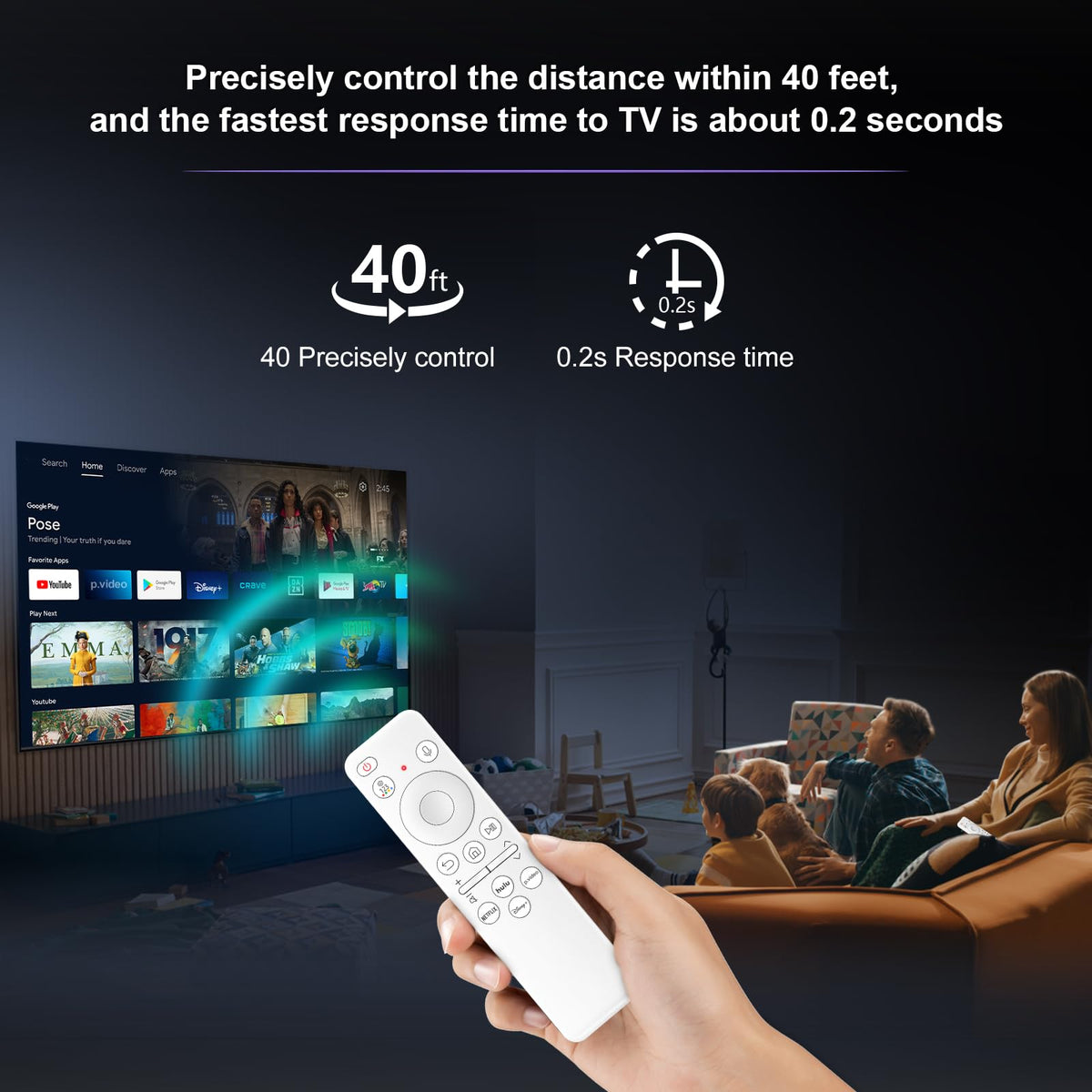 (2 Pack) Replacement Remote Control for Roku TV, for TCL Roku/Onn Roku TVs