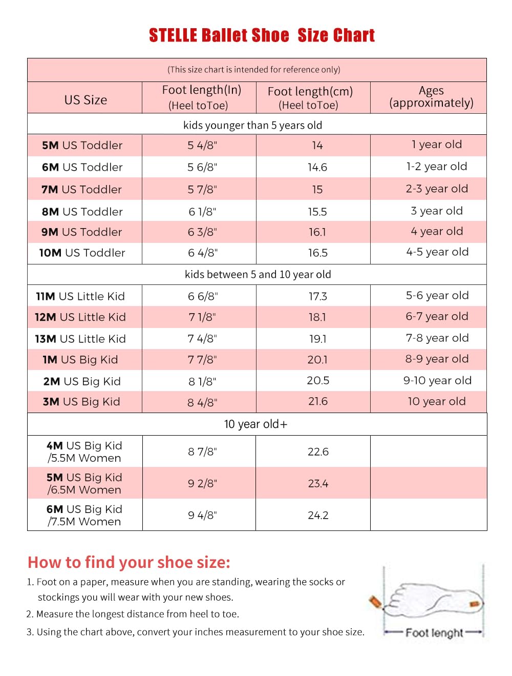 Stelle Ballet Shoes for Girls Toddler Soft Leather Split Sole