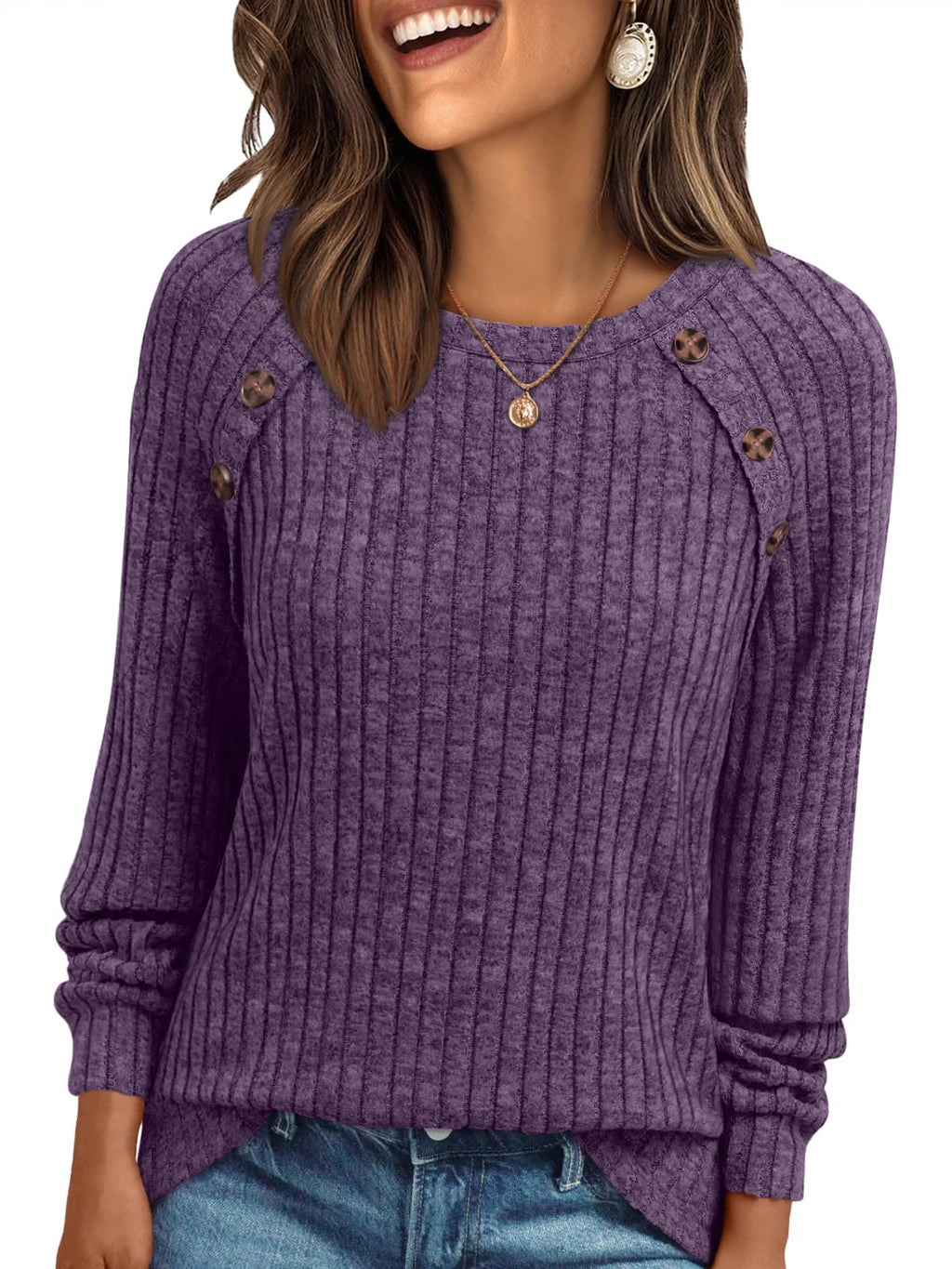 AUTOMET Womens Long Sleeve Shirts Fall Sweaters Business Casual Tops Blouse