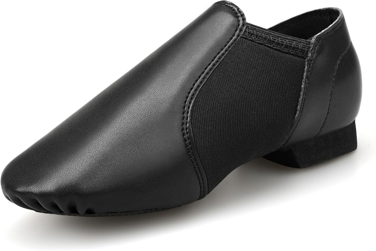 Stelle Jazz Shoes for Girls Genuine Leather Slip-On Dance Shoes